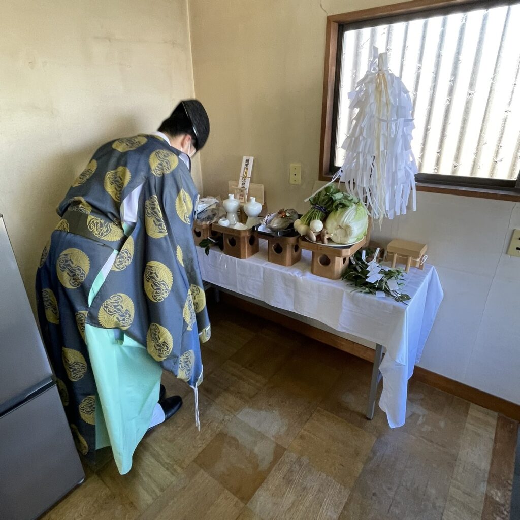 お祓いの様子